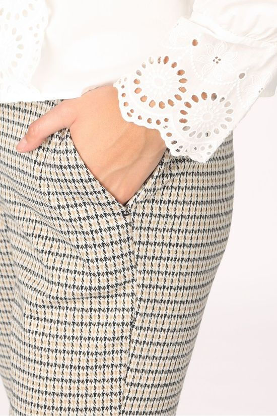 B.Young Broek Byrydra Pants - off white/dark yellow