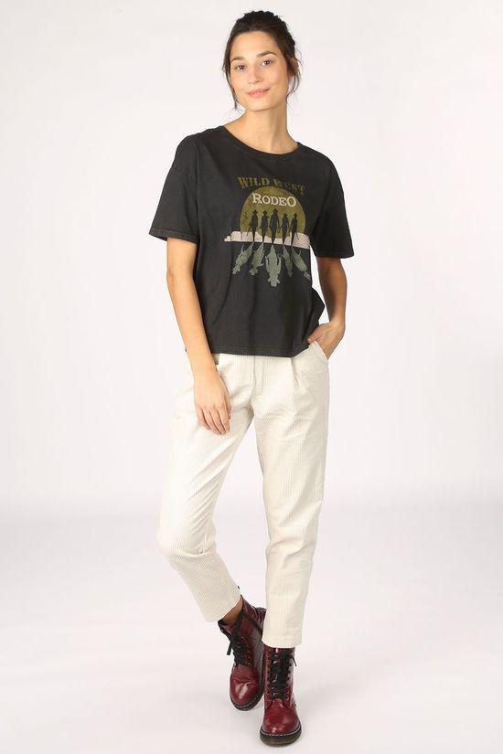 Ichi T-Shirt Ihmari Black/Mid Khaki