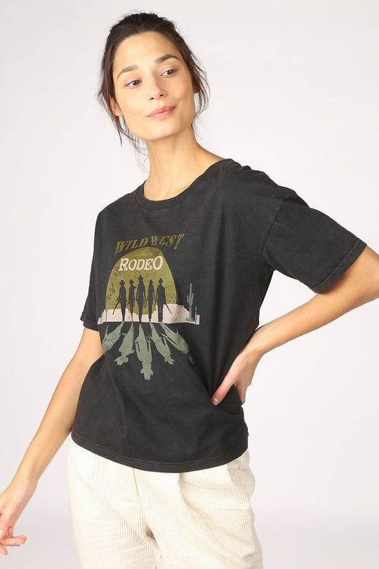 Ichi T-Shirt Ihmari Black/Mid Khaki