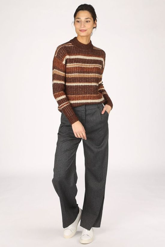 B.Young Pull ksana Stripe Dark Brown/Camel Brown