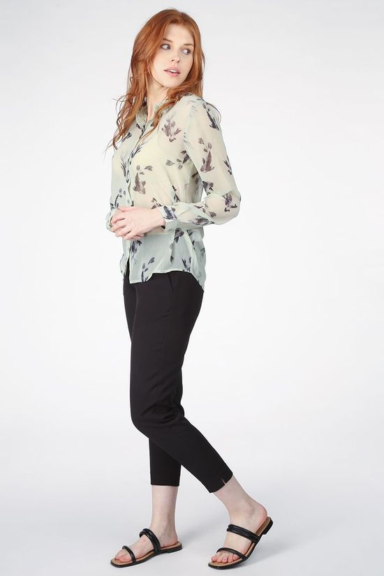 Ichi Chemise Ihceleste Sh Light Green/Black