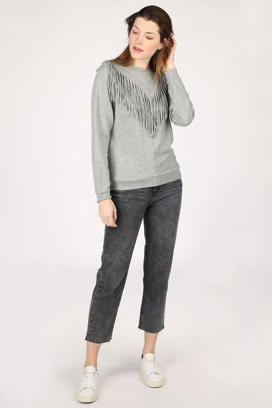 B.Young Pull Bysophie Frills Sweat mid grey