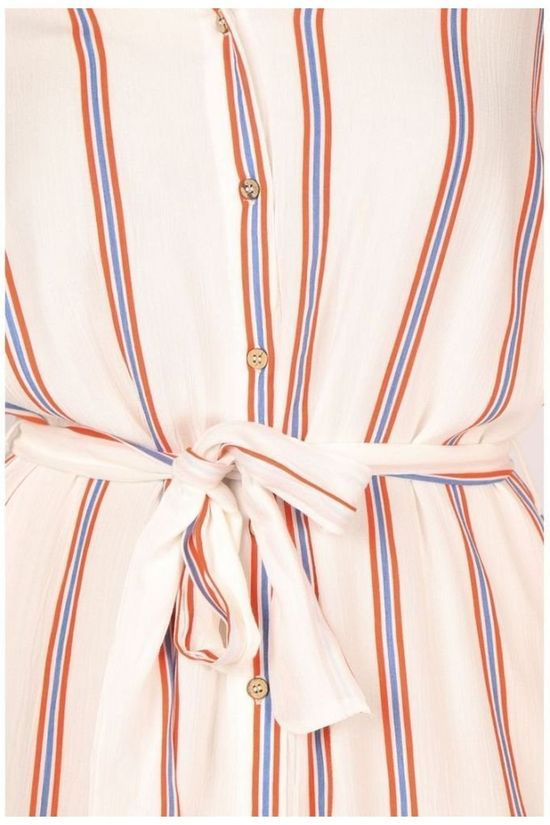 Vero Moda Robe hanna Ls Long Lining Lcs white/mid red