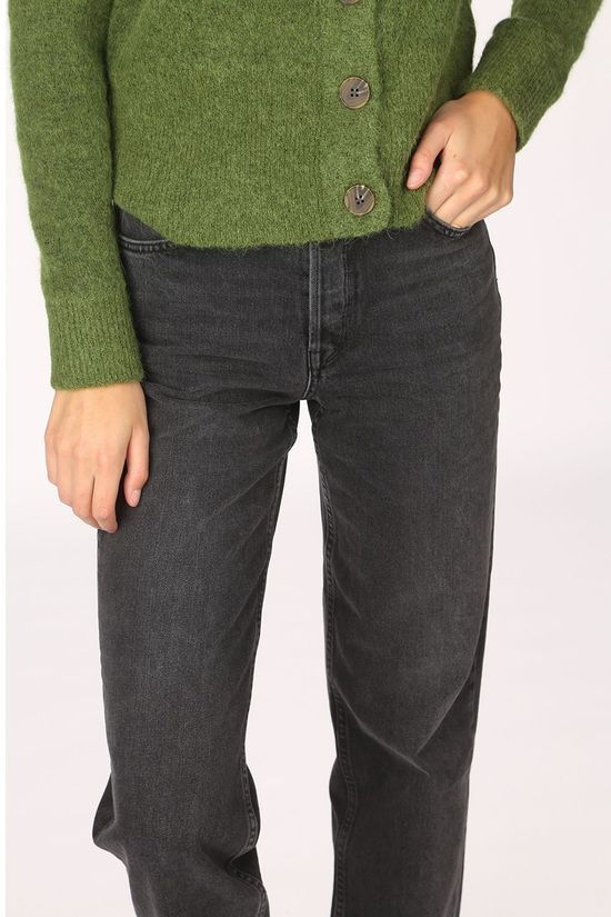 Selected Jeans kate High Waist Straight Grey Stone Black/Dark Grey