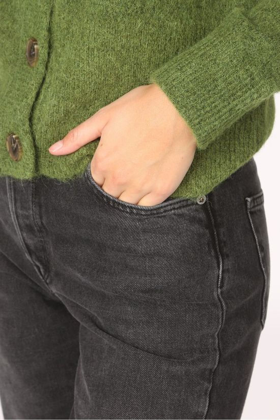 Selected Jeans kate High Waist Straight Grey Stone Black/Dark Grey