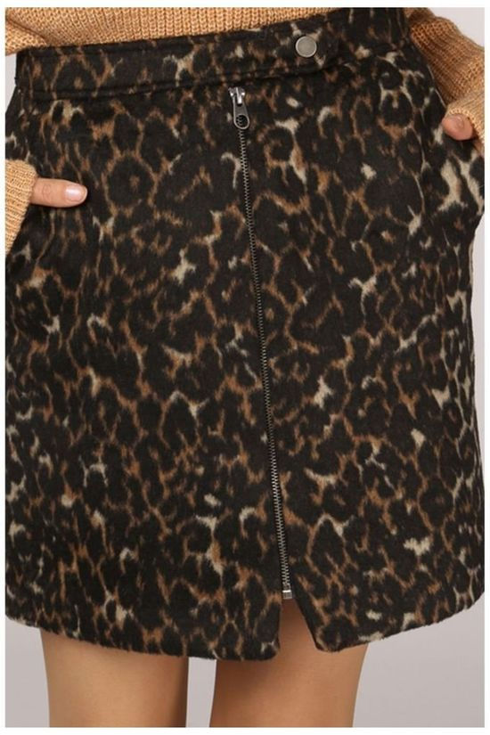Vero Moda Rok coco Hw Leopard Short Skirt Sand Brown/Black