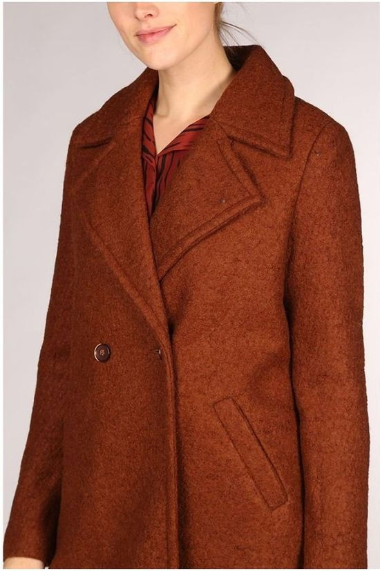 Vero Moda Jas new Loop Lux Long Wool mid brown