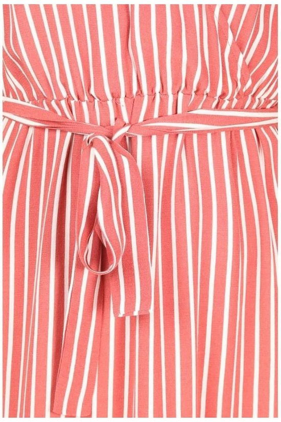 Vila Robe Viprimera Wrap S/S -Fav Lux mid red/white