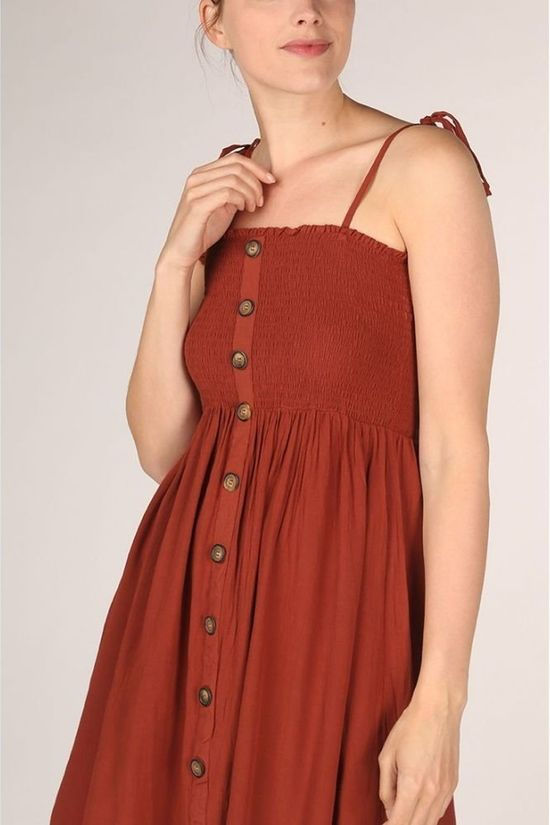 Only Robe Onlannika S/L Smock dark red