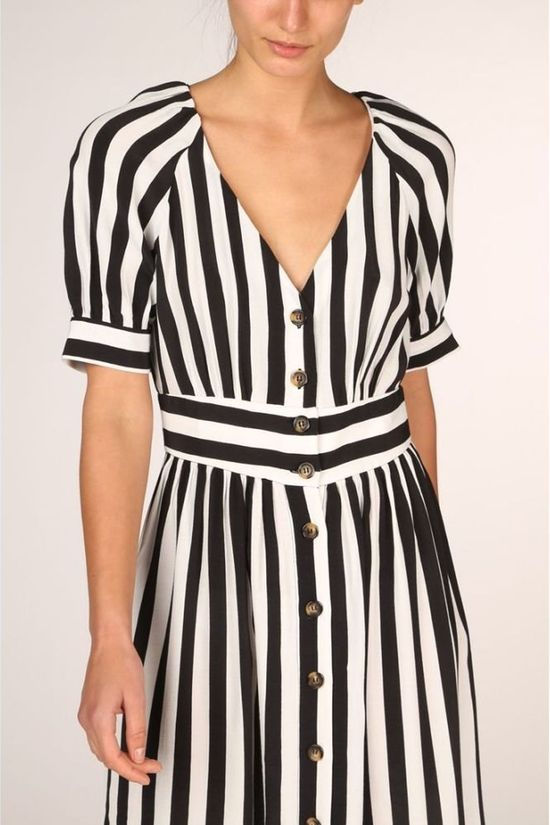 Vila Robe Visusassy S/S /Su Black/White