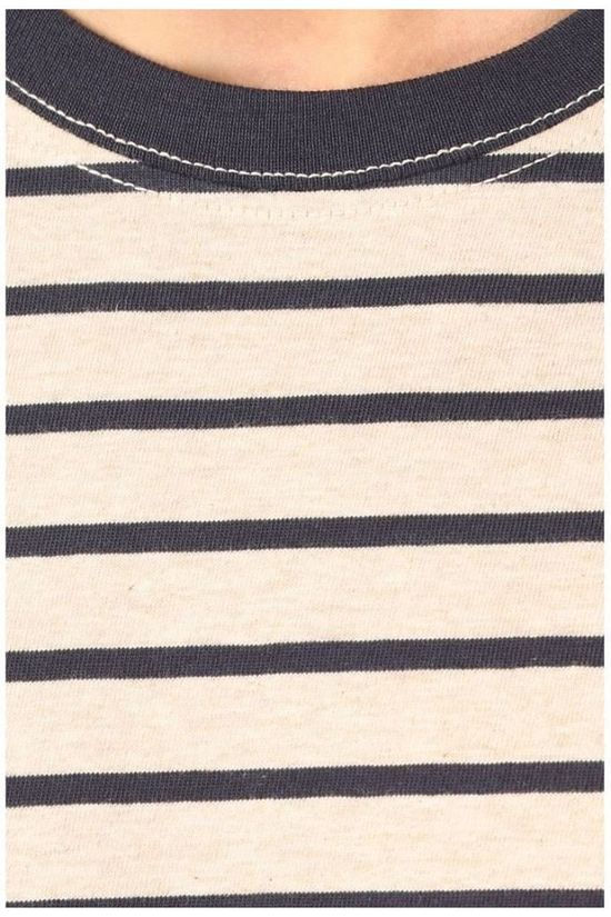 Jack & Jones T-Shirt Jjestriped Tee off white/dark blue