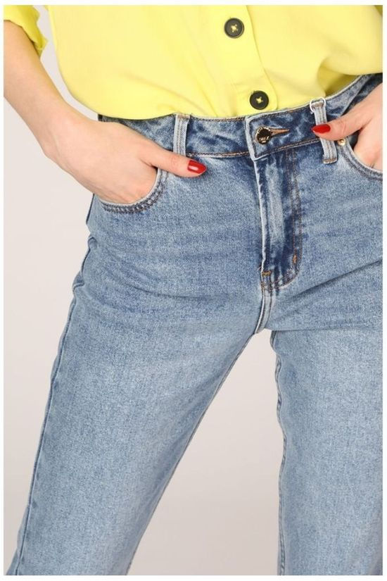 Only Jeans Onlemily Hw Straight Ankle Mid Blue (Jeans)