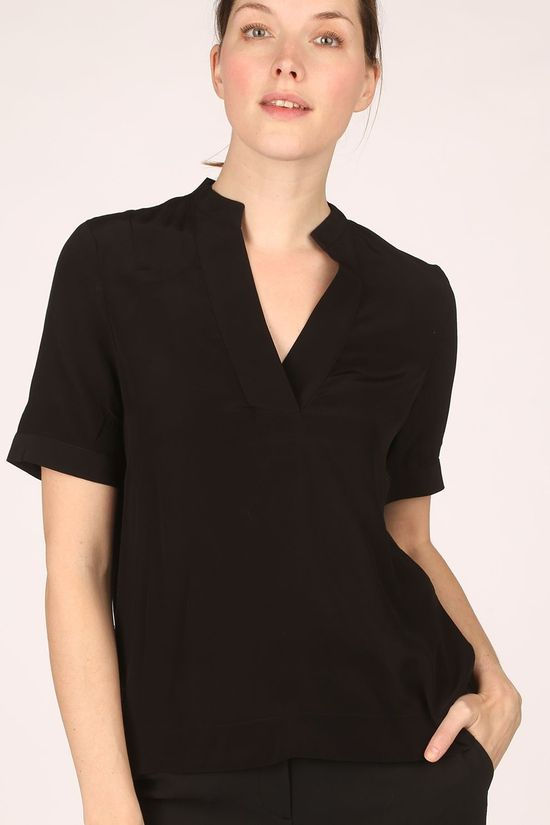 Selected Blouse Slf Ella Ss Nos Black