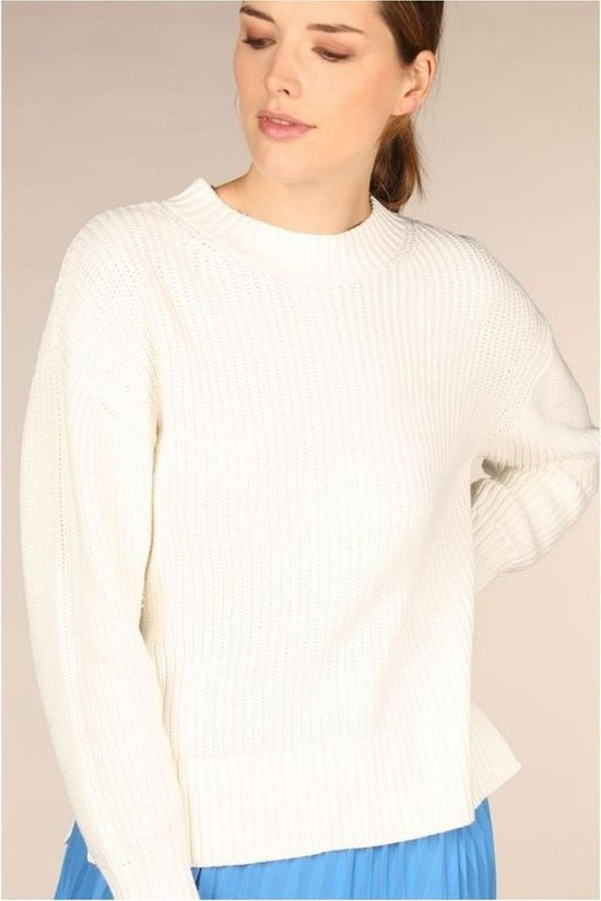 Selected Pull Slfbailey Ls Knit Oneck off white