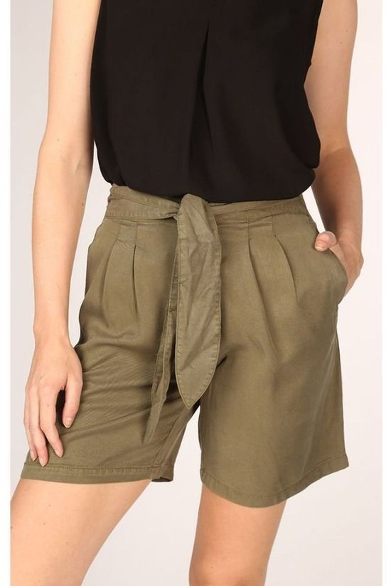 Vero Moda Short Vmlaura Hr Loo Knot Belt Long Ga mid khaki