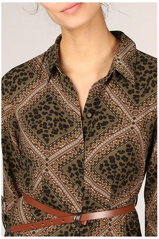 Vero Moda Robe Vmnaya L/S Maxi Exp Mid Khaki/Assorted / Mixed