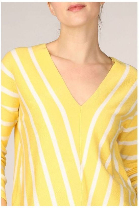 Only Trui aya 7/8 Vneck mid yellow/white