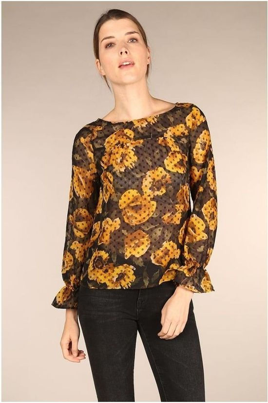 Object Blouse Elodia Dark Yellow/Ass. Flower