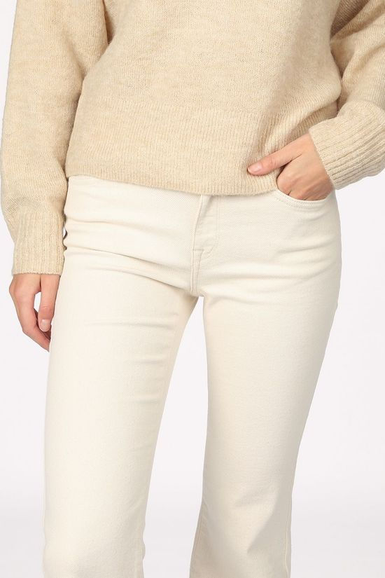 Selected Jeans Slfeve Mw Star White Cropp Flare off white