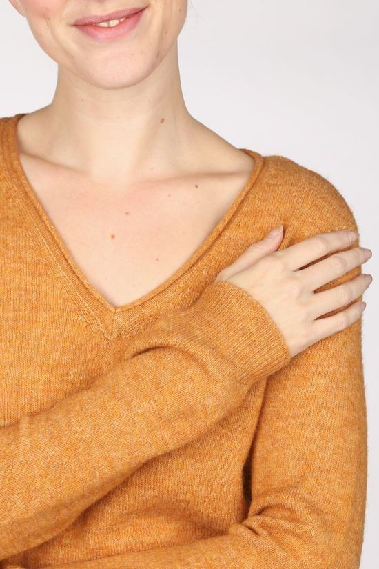Vero Moda Trui simone Ls V-Neck Camel Brown