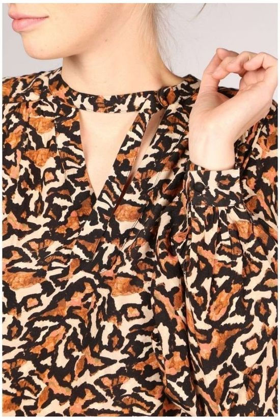 Vero Moda Blouse Vmcambia Black/Camel Brown