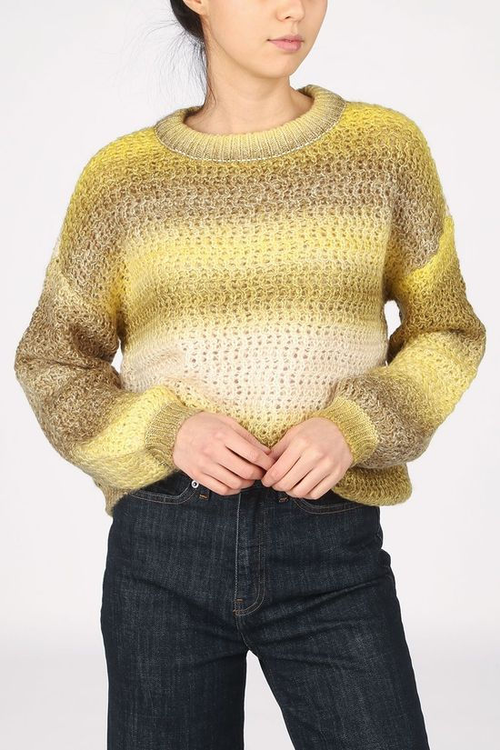Vero Moda Pull dattespace  Ls O-Neck Boo mid khaki/dark yellow