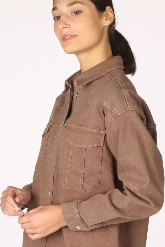 Selected Robe cille Ls Camel Denim W light brown