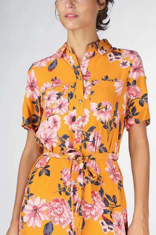 Vero Moda Robe vallot Camel Brown/Ass. Flower