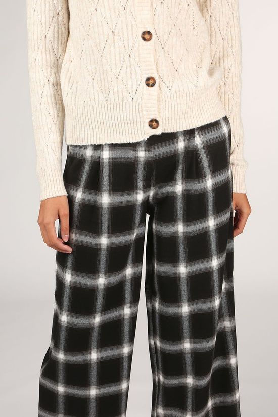 Vila Broek eve Rwre 7/8 Wide Pants Black/Mid Khaki