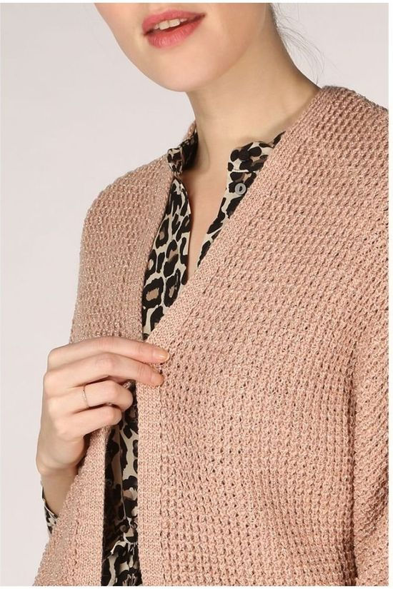 Vero Moda Cardigan Vmlise 2/4 Open W. Lurex Loc light pink