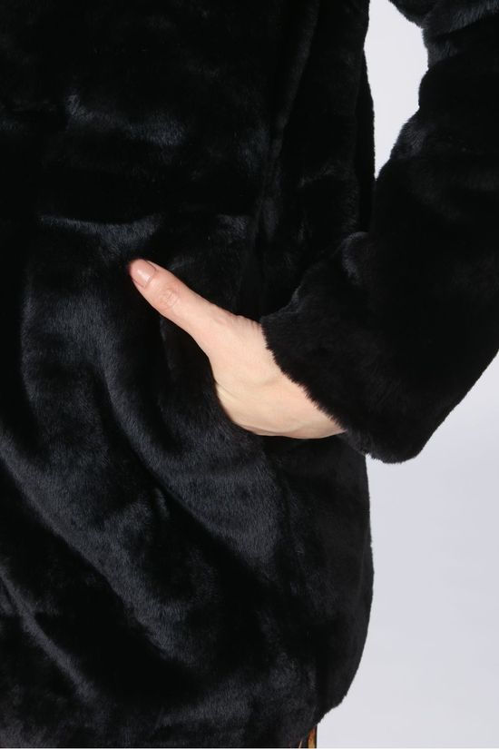 Vero Moda Manteau thea  3/4 Faux Fur Black