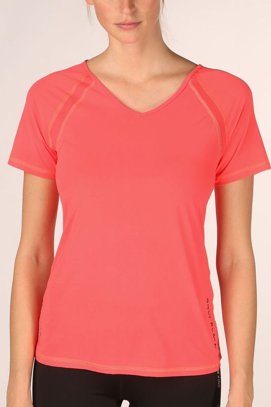 Only Play T-Shirt Performance Training Ss Vneck light red
