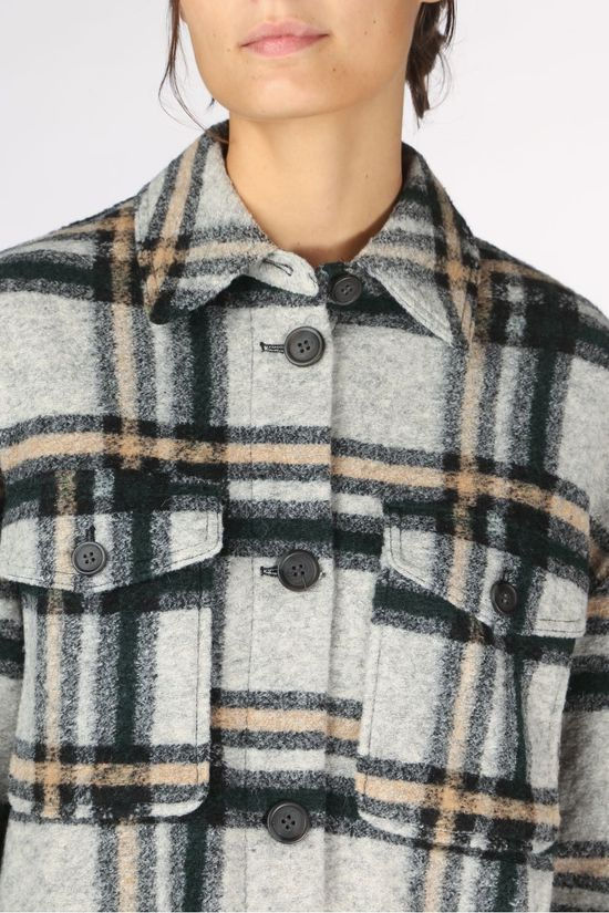 Vero Moda Blazer chrissie Long Check Ga Ki light grey/green