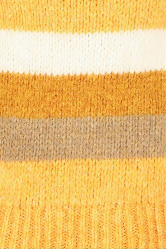 Vero Moda Pull diana Stripe Ls Highneck Sand Brown/Dark Yellow