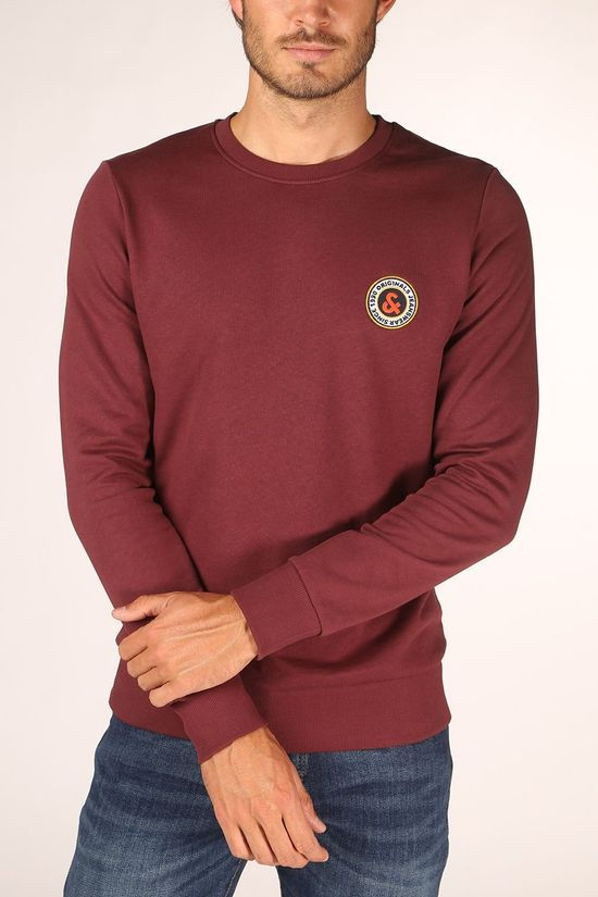 Jack & Jones Pull orhansa Sweat Cn Bordeaux / Maroon