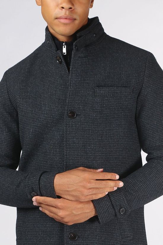 Premium Manteau amelton Wool Coat Sts Dark Grey/Ass. Geometric