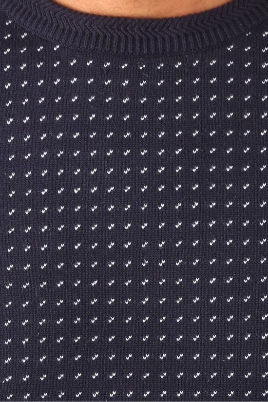 Premium Trui casper Crew Dark Blue/Ass. Geometric