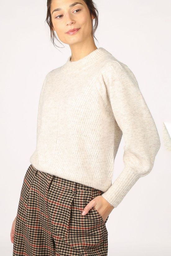 Selected Trui linna Ls O-Neck  B Ecru