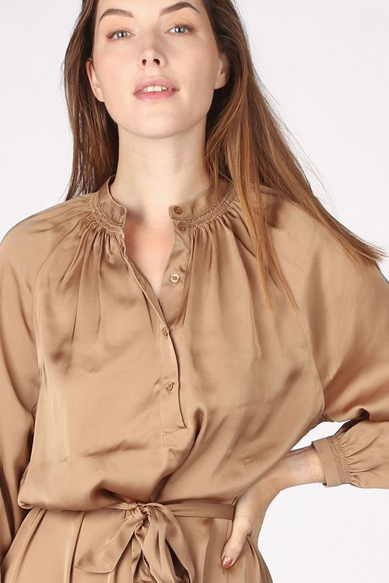 Selected Jurk harmony Ls B Camel Brown