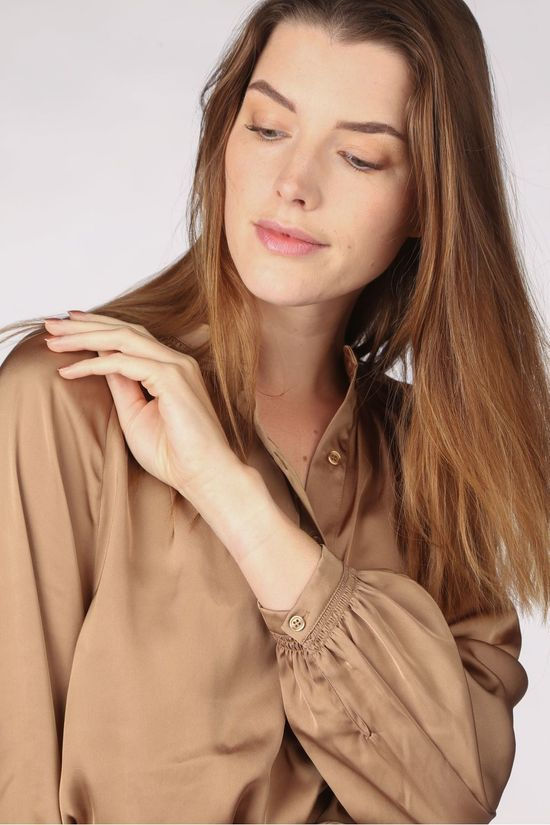 Selected Jurk harmony Ls B Camel Brown