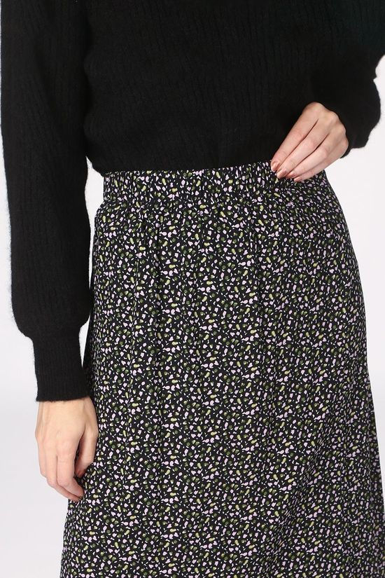 Selected Rok riyanka Mw Midi Aop B Black/Light Purple