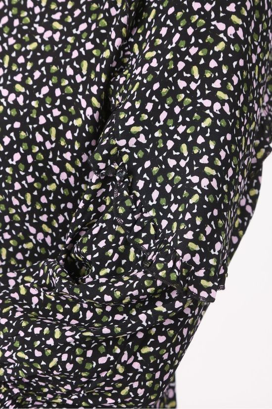 Selected Robe riyanka-Oriana 3/4 Aop Ankle B Black/Light Purple