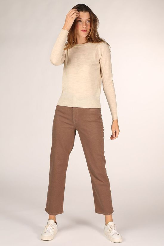 Selected Pull lira Ls O-Neck Noos B Sand Brown