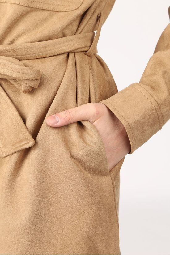 Vero Moda Blazer Vmboostdebbie Faux Suede Sand Brown