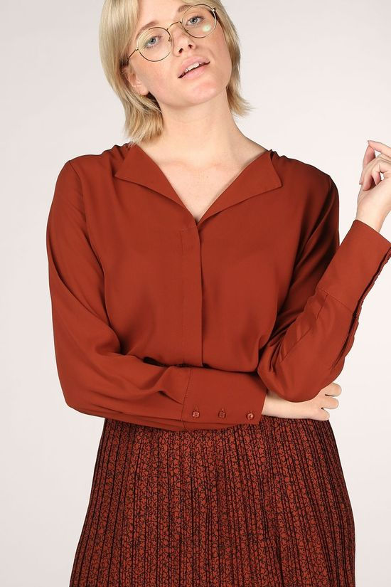 Selected Blouse  Stina Dynella Ls rust