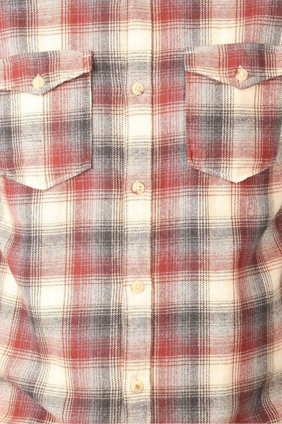 Premium Hemd rory L/S Western Ecru/Bordeaux / Maroon