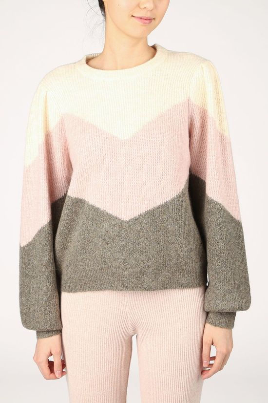 Vero Moda Trui Vmplazarib Ls O-Neck Ga Boos Ecru