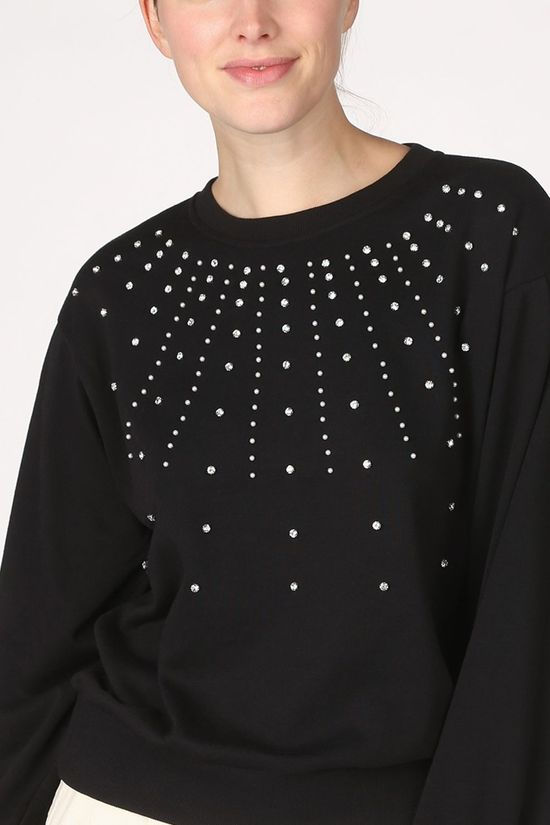 Vero Moda Pull denise Ls Pearl Wide Sweat Jrs Box Ga Black