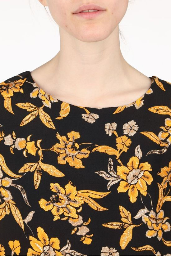 Vero Moda Blouse filippa Ss Wvn Black/Dark Yellow