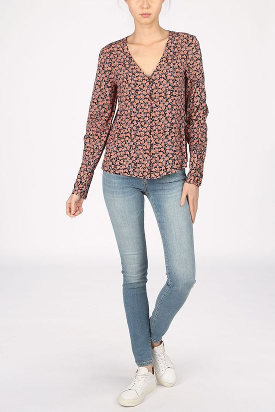 Vero Moda Hemd Vmmilda Ls Wvn Ga Black/Light Pink